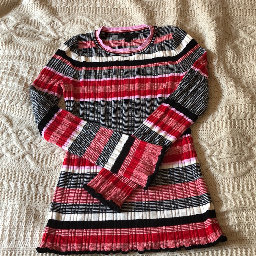 Colourful striped long sleeve top